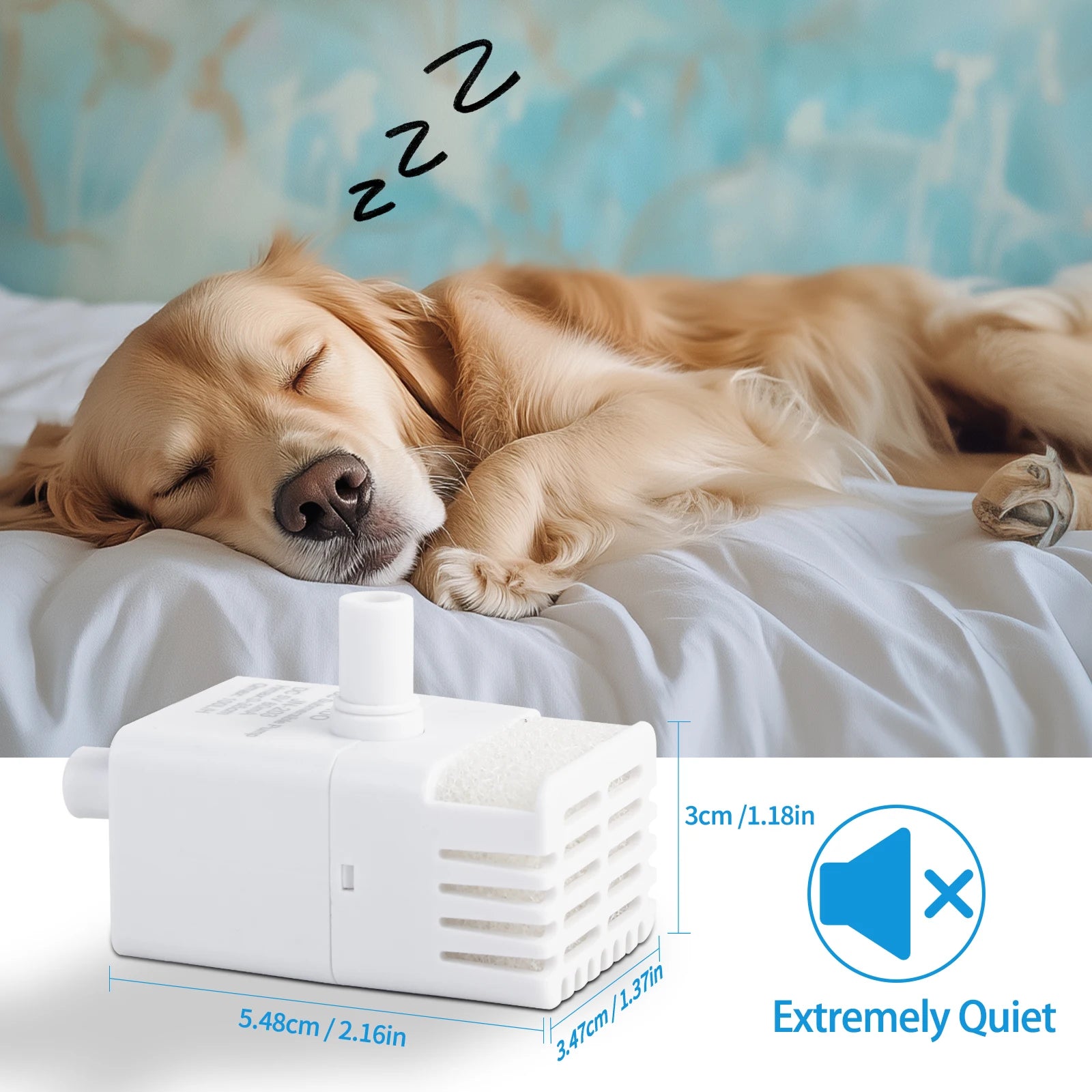 Pompe USB universelle de rechange ultra-silencieuse pour fontaine à chat