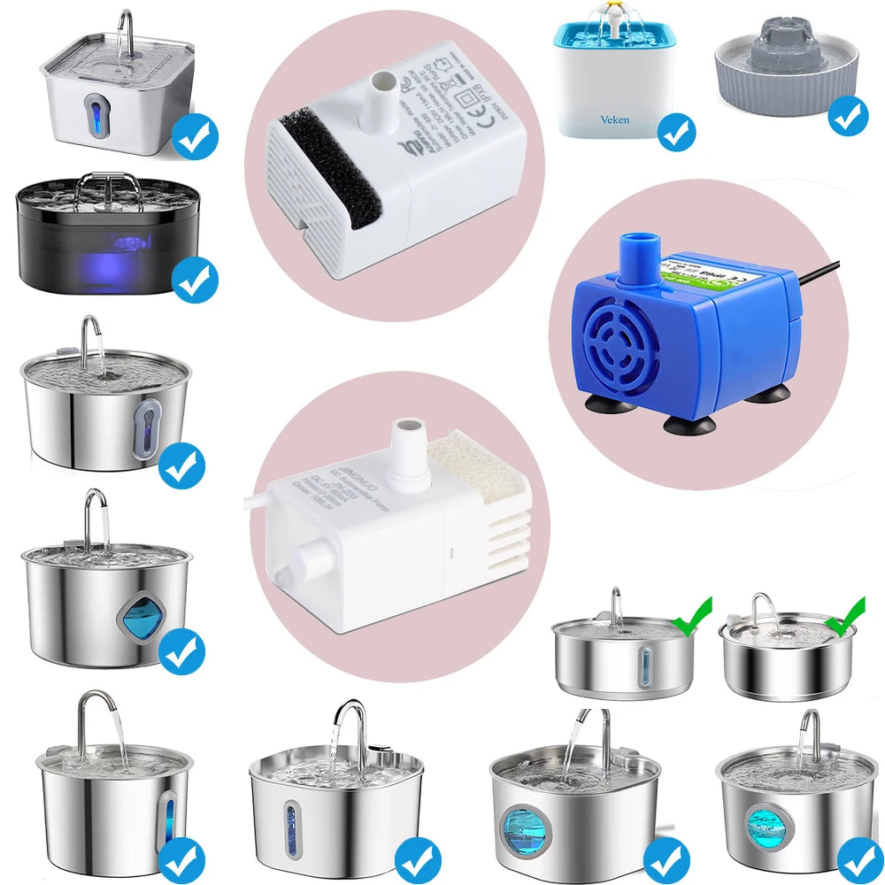 Pompe USB universelle de rechange ultra-silencieuse pour fontaine à chat
