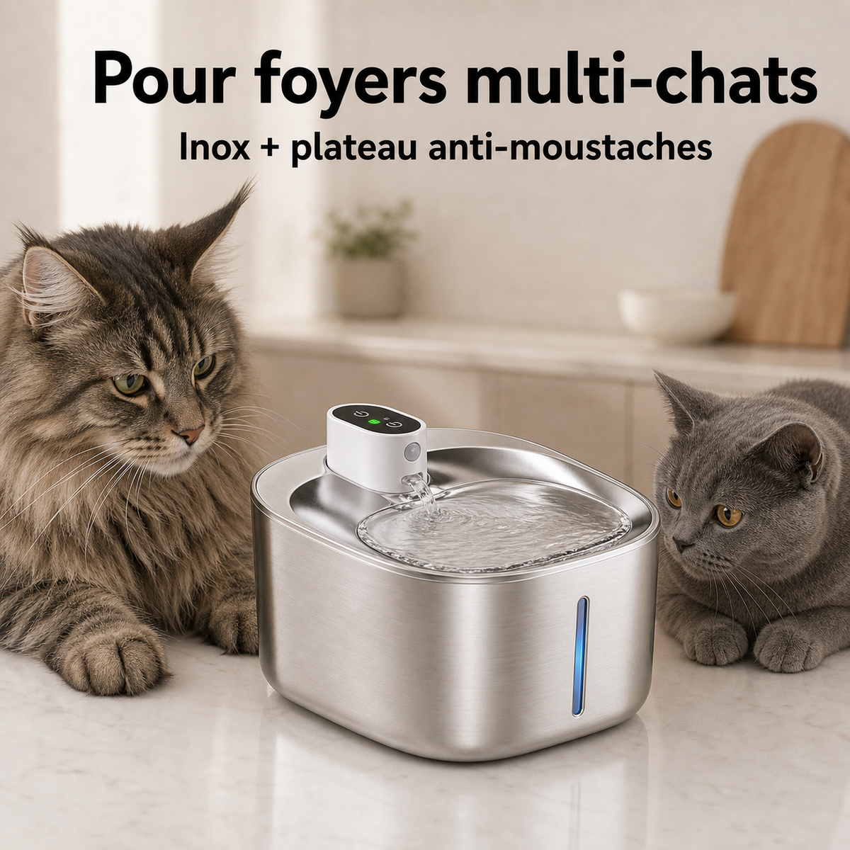 Fontaine inox Adeptola 4 L — vue produit