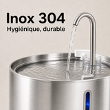 Matériaux sains — Fontaine à eau pour chat en inox – Bec robinet 4 L