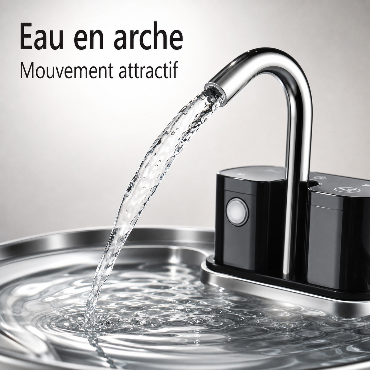 Eau en circulation — Fontaine à eau en inox FlowArc — 3,2 L