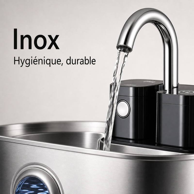 Matériaux sains — Fontaine à eau en inox FlowArc — 3,2 L