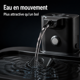 Eau en circulation — Fontaine à eau en plastique noir DownyPaws — 2,5 L