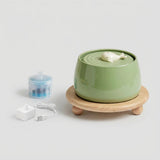 Fontaine à eau en céramique vert baleine pour chat - 1,3L