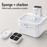 Eau filtrée propre — Fontaine à eau en plastique blanche DownyPaws — 2,5 L