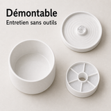 Entretien simple démontable — Fontaine à eau en céramique blanche pour chat – 1 L