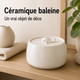 Fontaine à eau en céramique blanche avec baleine pour chat - 1,3L