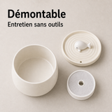 Entretien simple démontable — Fontaine à eau en céramique blanche avec baleine pour chat - 1,3L