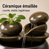 Matériaux sains — Fontaine à eau céramique Double sphère – 1 L