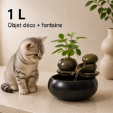 Format et capacité — Fontaine à eau céramique Double sphère – 1 L