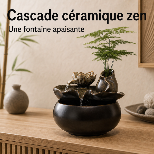 Fontaine à eau céramique Cascade minérale – 1 L — vue produit