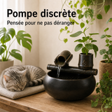 Pompe discrète — Fontaine à eau céramique Plante verticale – 1 L