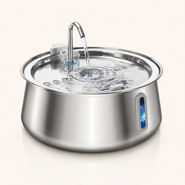 Fontaine à eau pour chat en inox – Bec robinet 4 L