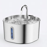 Fontaine à eau inox Bec robinet fond blanc