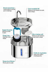 Fontaine à eau inox Bec robinet shema