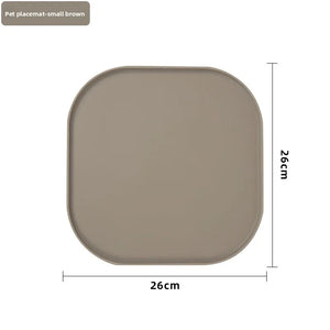 Tapis anti-gaspillage pour gamelle de chat - Beige