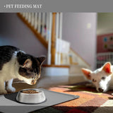 Tapis silicone anti-débordement pour gamelle et fontaine chat — 48 × 30 cm
