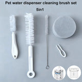 Kit nettoyage fontaine chat 5-en-1 brosse et éponge
