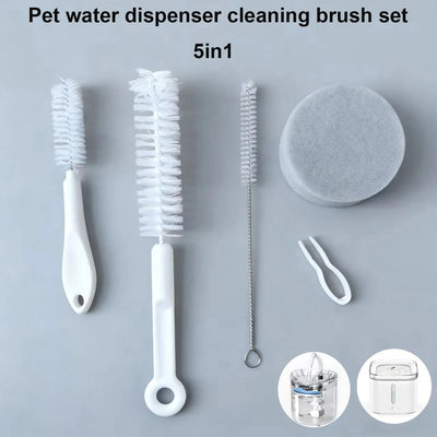 Kit nettoyage fontaine chat 5-en-1 brosse et éponge