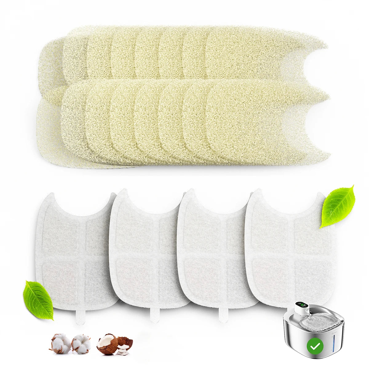 Pack 4 filtres compatibles fontaine inox Adeptola 4 L - vue principale
