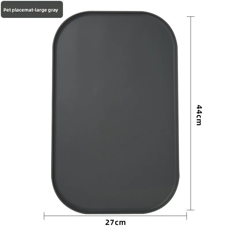 Tapis anti-gaspillage pour gamelle de chat - Gris