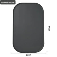 Tapis anti-gaspillage pour gamelle de chat - Gris