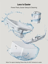 Fontaine à eau en inox blanche DownyPaws — 2,5 L