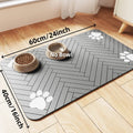 Tapis sous-bowl absorbant 30 × 50 cm pour fontaine et gamelle chat — Noir