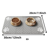 Tapis sous-bowl absorbant pour fontaine et gamelle chat