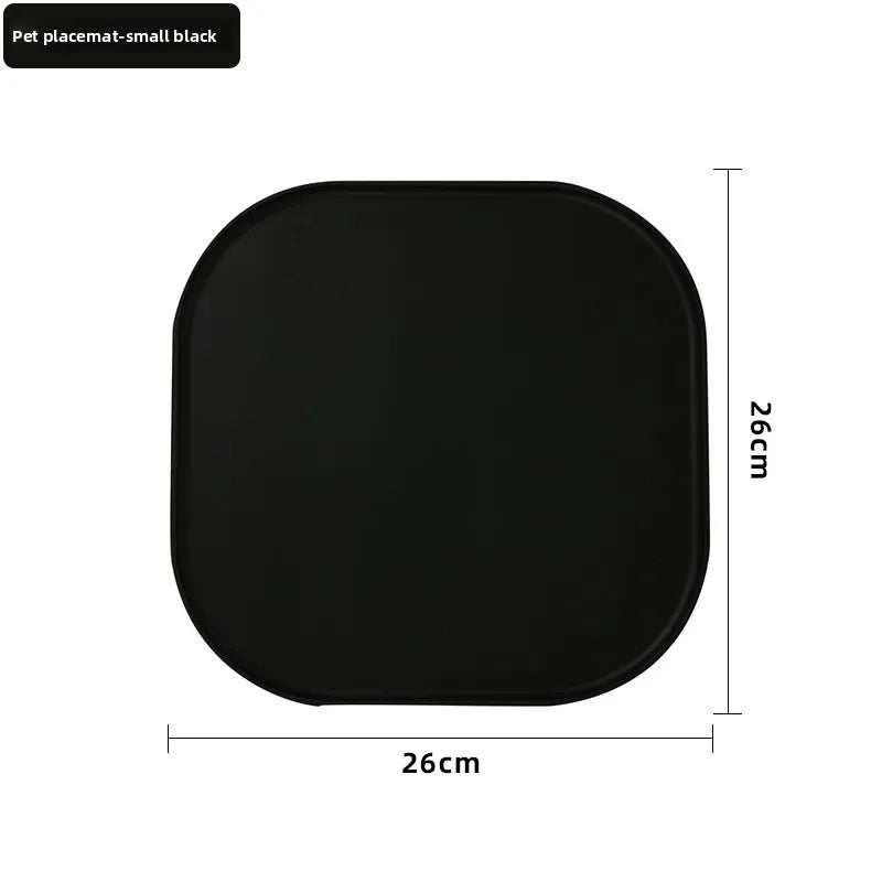 Tapis anti-gaspillage pour gamelle de chat - Noir