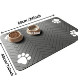 Tapis sous-bowl absorbant pour fontaine et gamelle chat