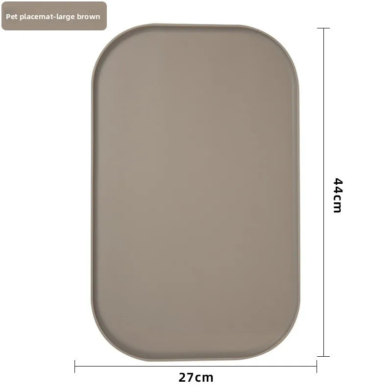 Tapis anti-gaspillage pour gamelle de chat - Beige