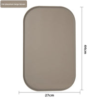 Tapis anti-gaspillage pour gamelle de chat - Beige