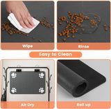 Tapis sous-bowl absorbant pour fontaine et gamelle chat