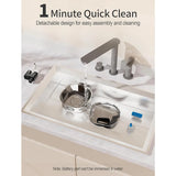 Installation filtre FlowArc dans la fontaine inox ovale 3,2 L