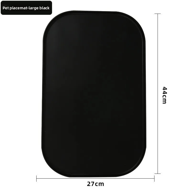 Tapis anti-gaspillage pour gamelle de chat - Noir