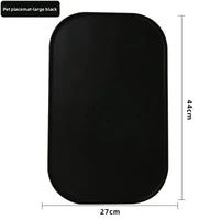 Tapis anti-gaspillage pour gamelle de chat - Noir