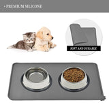 Tapis silicone anti-débordement pour gamelle et fontaine chat — 48 × 30 cm