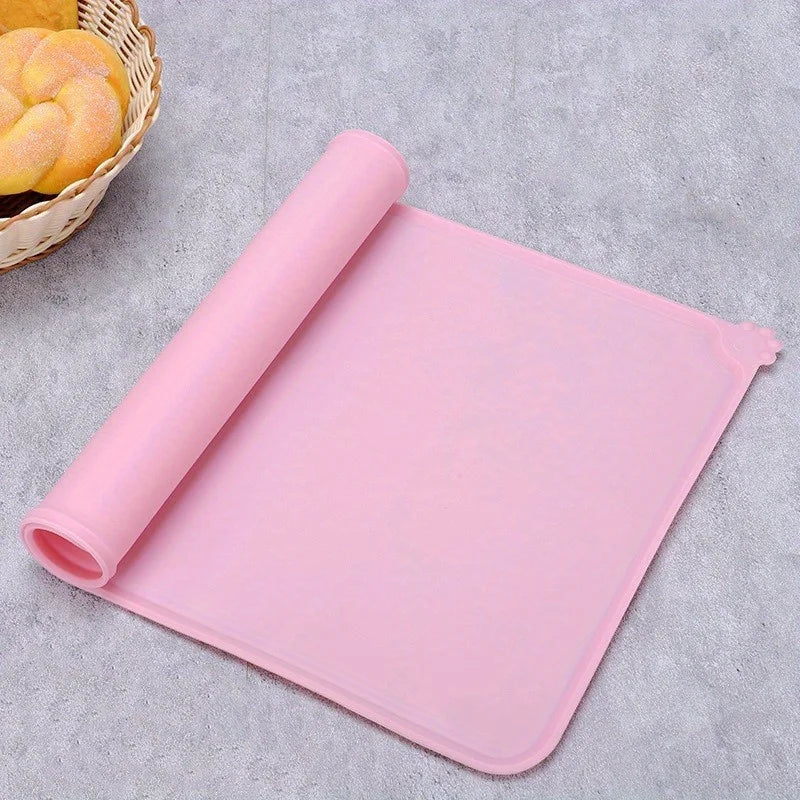 Tapis silicone anti-débordement pour gamelle et fontaine chat — 48 × 30 cm