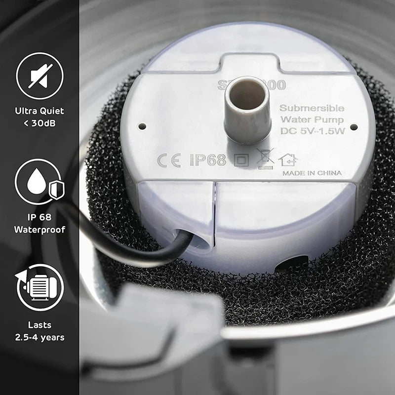 Pompe USB de rechange silencieuse pour fontaine à chat — SMA-800 5 V/1 A