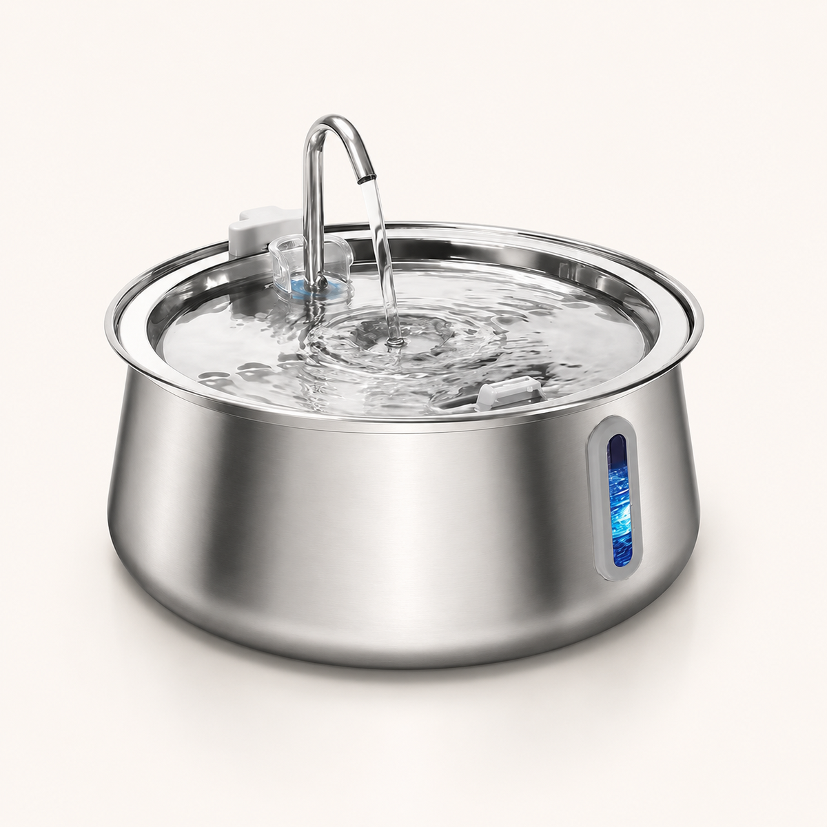 Fontaine à eau pour chat en inox à bec robinet 4 L