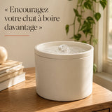 Fontaine à eau en céramique blanche pour chat