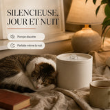 Fontaine silencieuse jour et nuit, pompe discrète