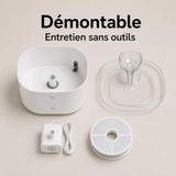 Entretien simple démontable — Fontaine à eau compacte blanche pour chat – 2,2 L