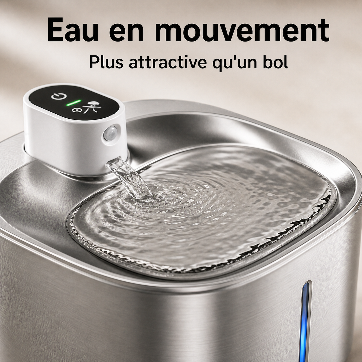 Eau en circulation — Fontaine inox Adeptola 4 L