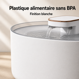 Matériaux sains — Fontaine à eau à écoulement doux blanche — 3 L