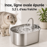 Fontaine inox ovale 3,2 L — vue produit