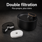 Eau filtrée propre — Fontaine à eau à écoulement doux noir — 3 L