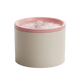 Fontaine à eau en céramique blanche et rose pour chat - 1 L