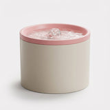 fontaine ceramique rose fond blanc